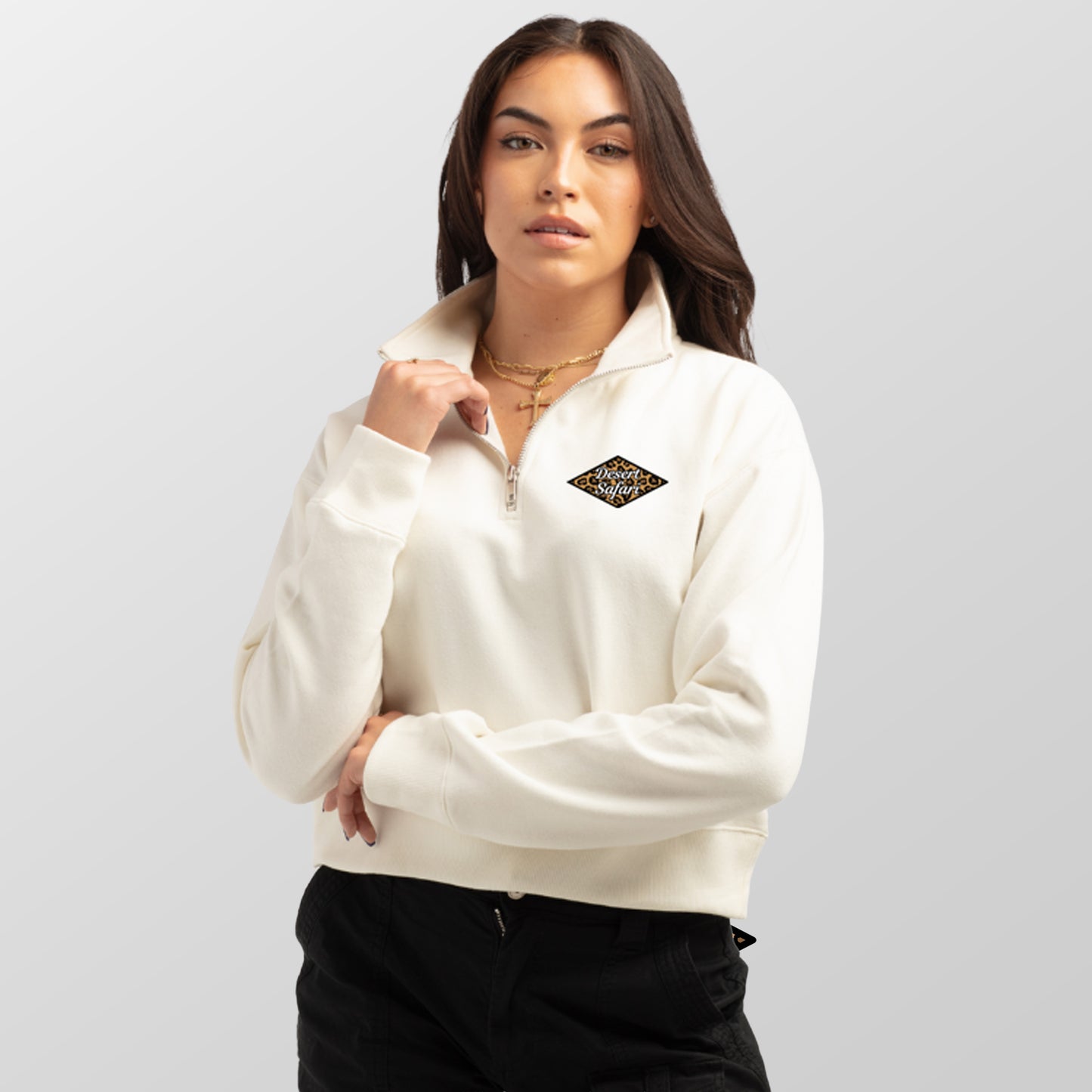 Women's Cropped Cashmere Fleece
