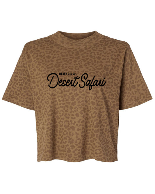 Women's Script Cheetah Boxy Tee