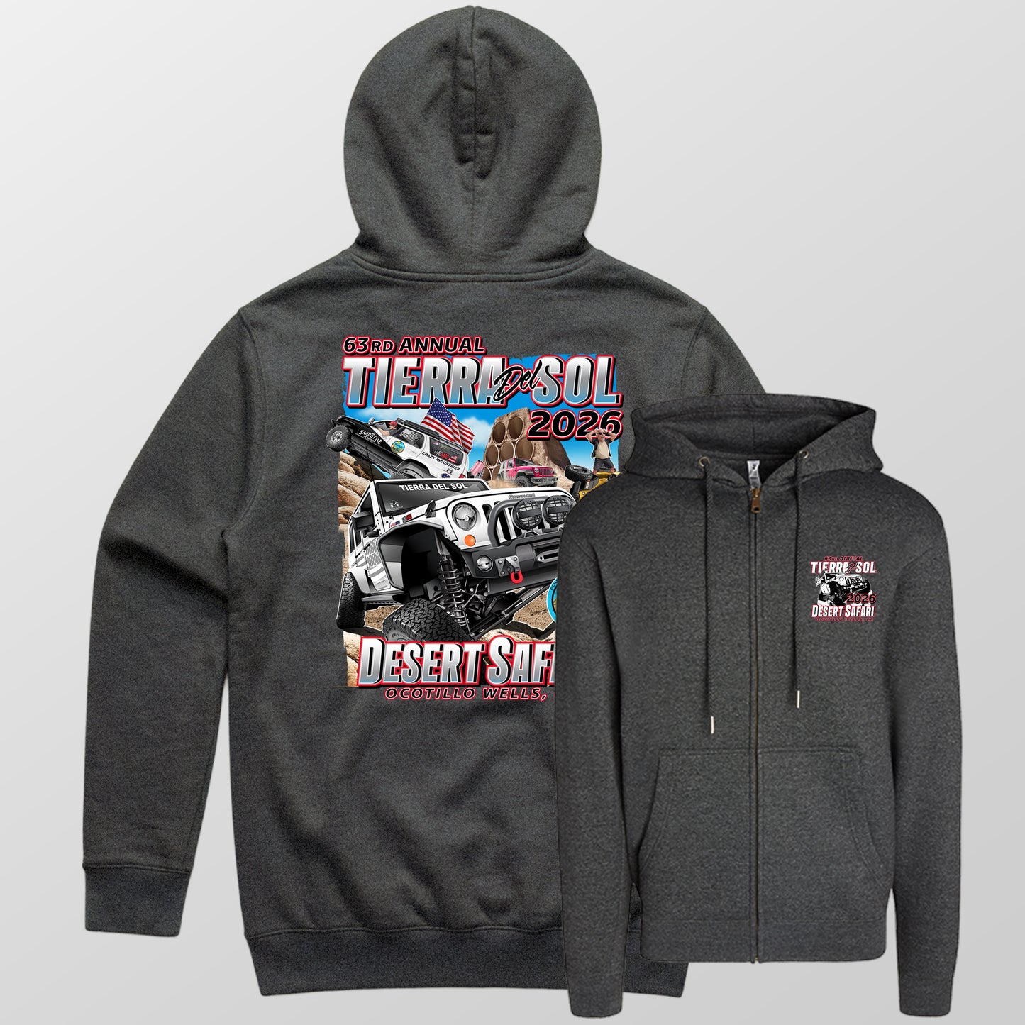 Full Color 2026 Event  Hooded Fullzip Sweatshirt