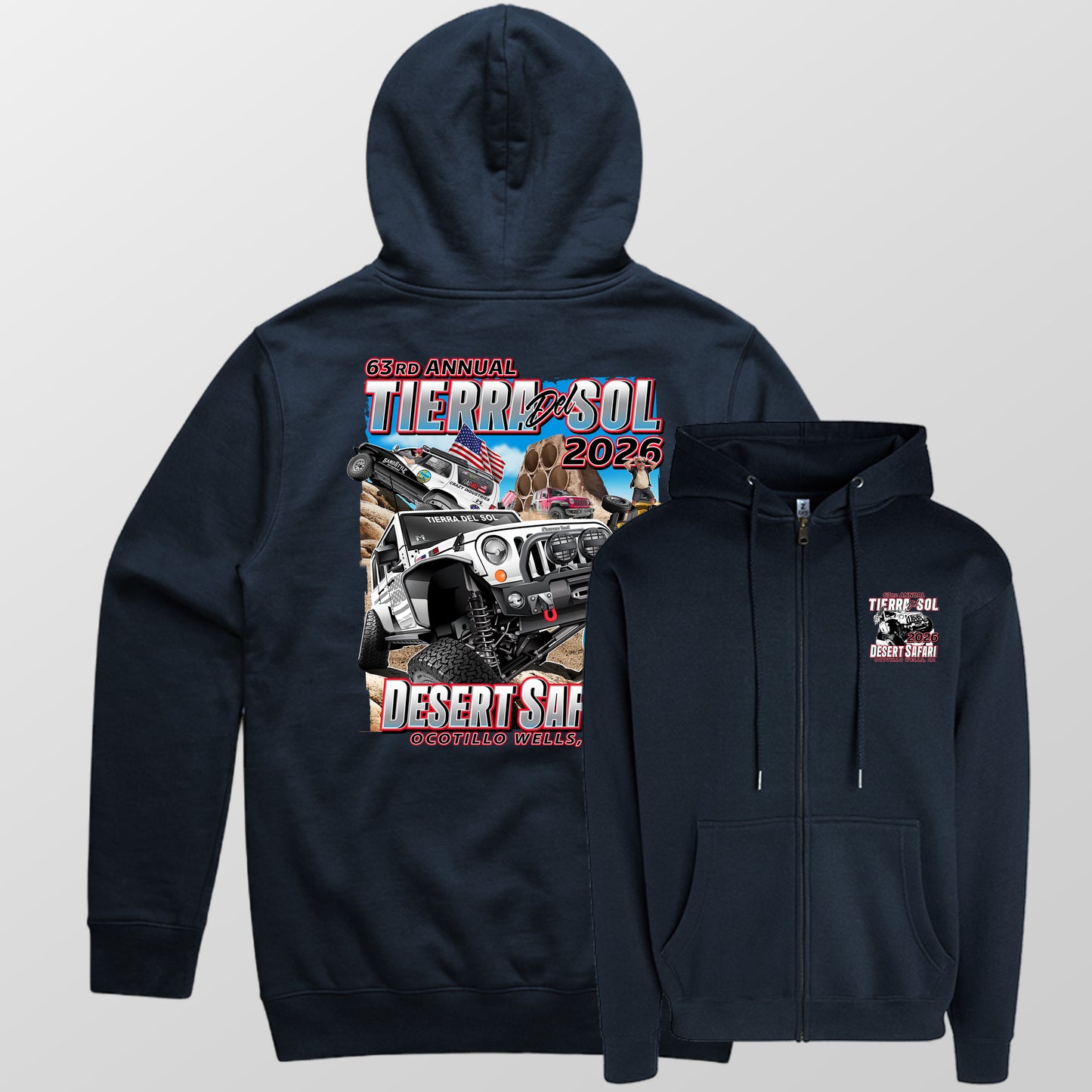 Full Color 2026 Event  Hooded Fullzip Sweatshirt