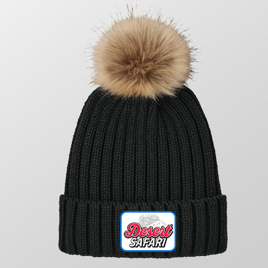 TDS Women's Faux Fur Pom Pom Beanie Coors